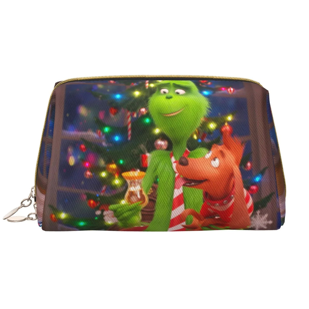 Toiletry Purse Pouch Organizer Leather Portable Storage Makeup Film Travel Grinch Bag Bag Gift Cosmetic