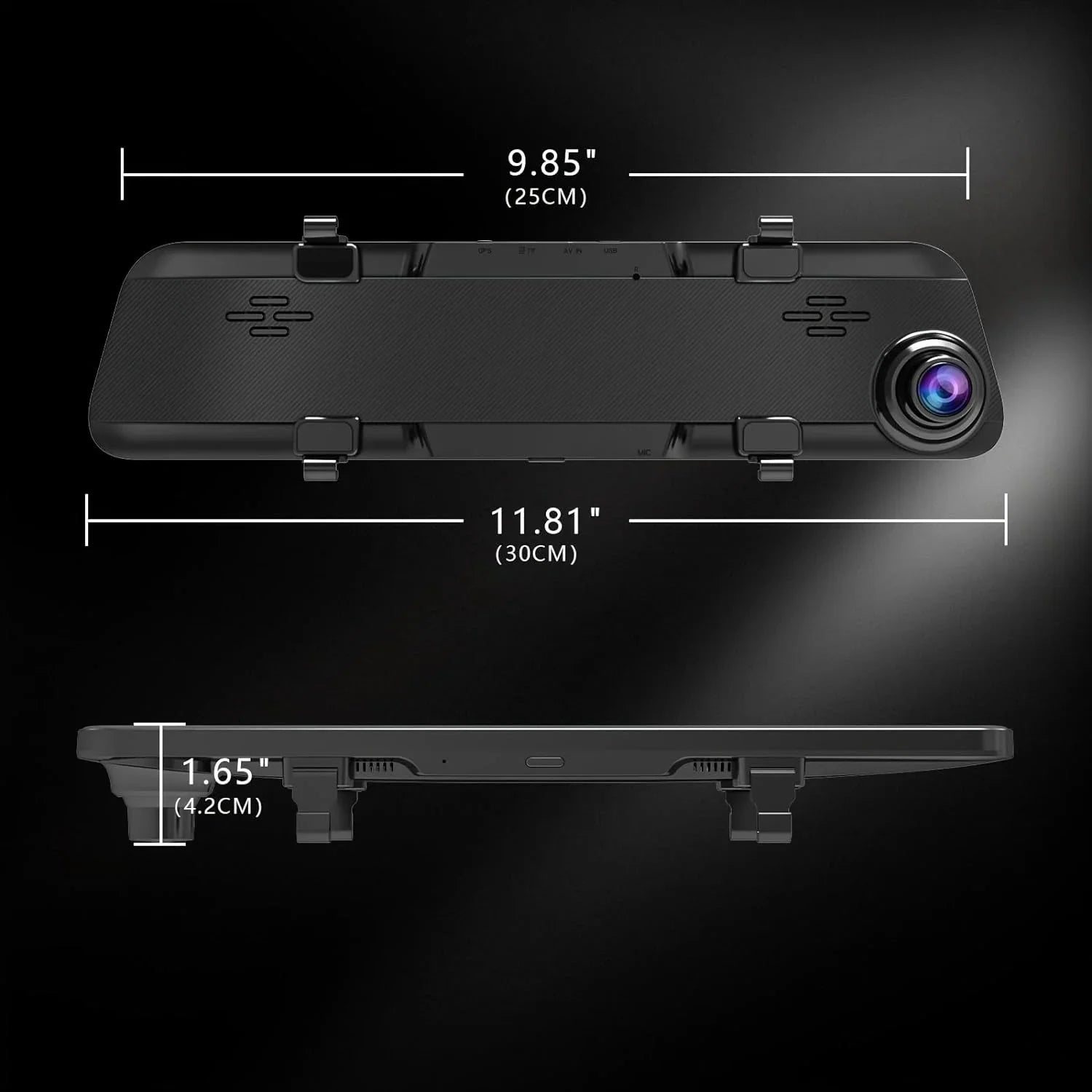 Assistante Front Parking 4K Rear JOMISE Dash View GPS Cam Ultra Mirror Card Camera Night Vision HD and K17 Rear 2160P 12" 64GB