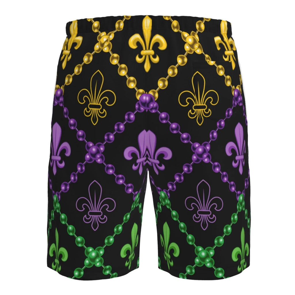Trunks Swim Beach Shorts Mardi Gra Funny Geometric Quick With Lukts Dry Swim Shorts Mens