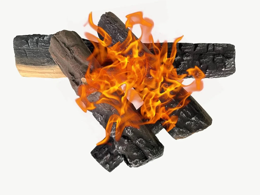 Fire Pits & in Logs. Fireplace of Logs Fireplaces Gas Use Wood Gas Ceramic Set Logs 4pcs