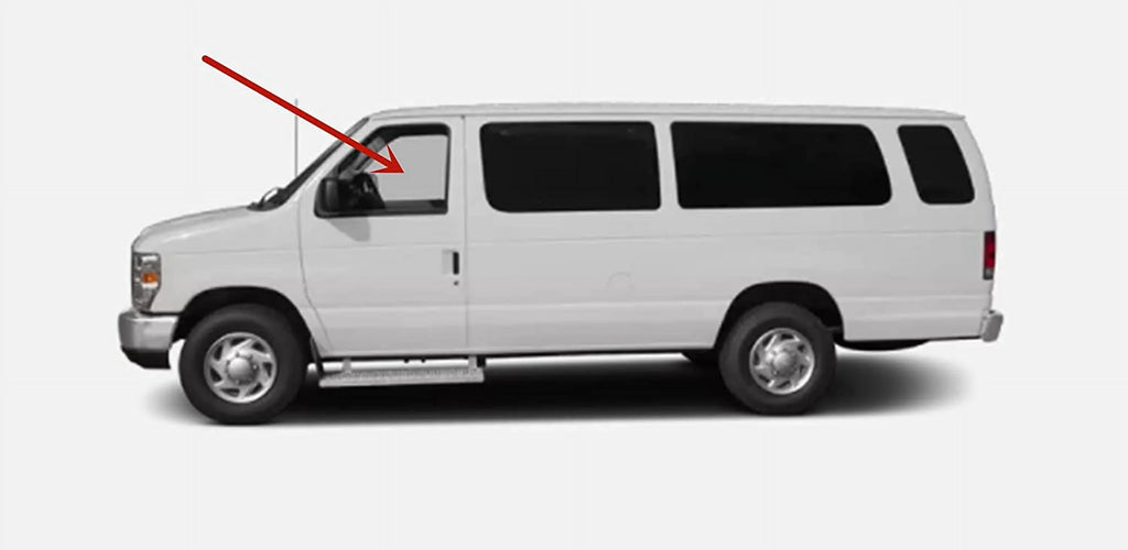 Van Front Window with Door Compatible 1992-2014 Models Side Door Left Driver Glass Econoline
