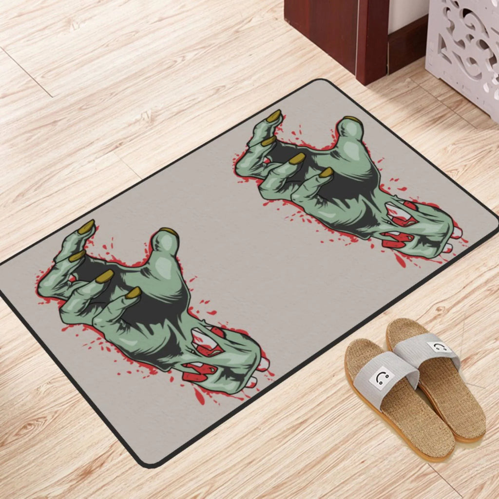 for Doormat Non-slip Floor Mat Living Room Horror Zombie Hand Rug Sink Blood Kitchen XMXY Rugs Area exterior Indoor,72"x48" Area Entrance, Facecloth