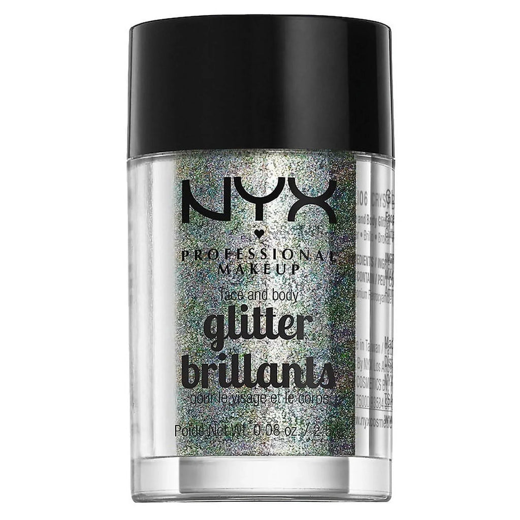 0.08 Makeup & 2 oz Pack of Body Glitter, Face NYX Professional Crystal
