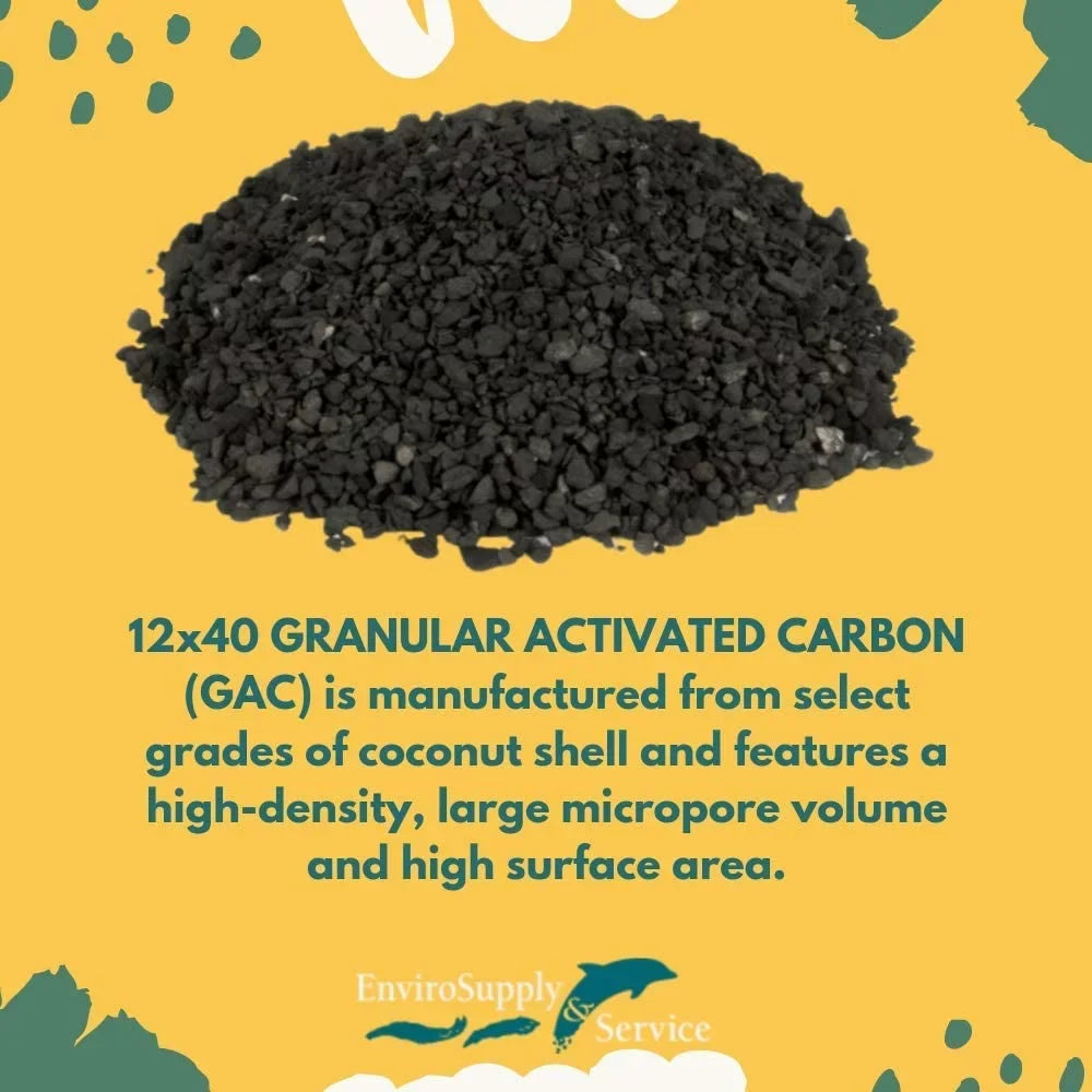 Pound 27.5 Resealable (liquid Coconut Bag Aquarium Cleaning Charcoal) - Filtration, 12x40 Shell Carbon EnviroSupply Prewashed Activated Ultra Pure Virgin