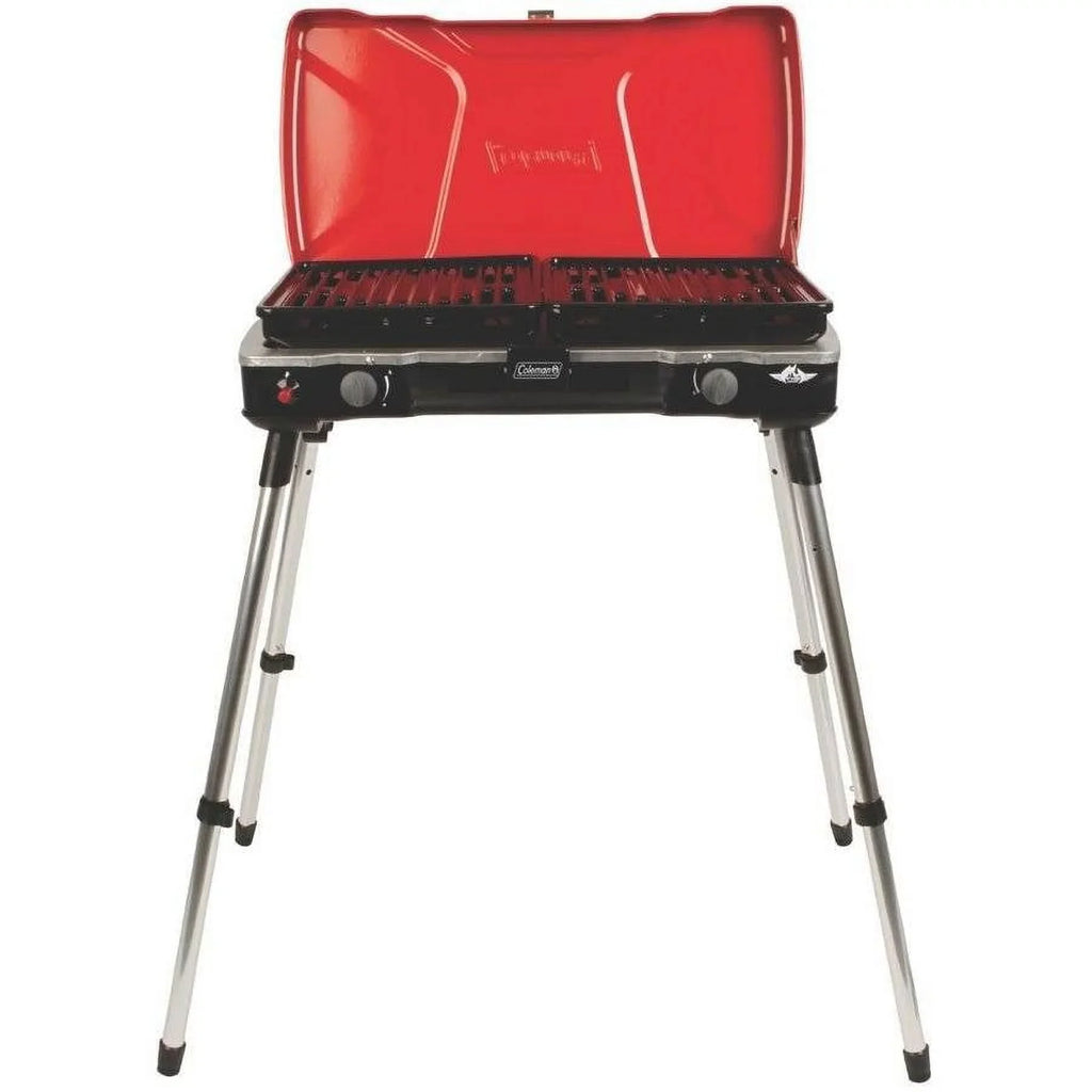 Grill Fyremajor 2-Burner Coleman Stove and Propane