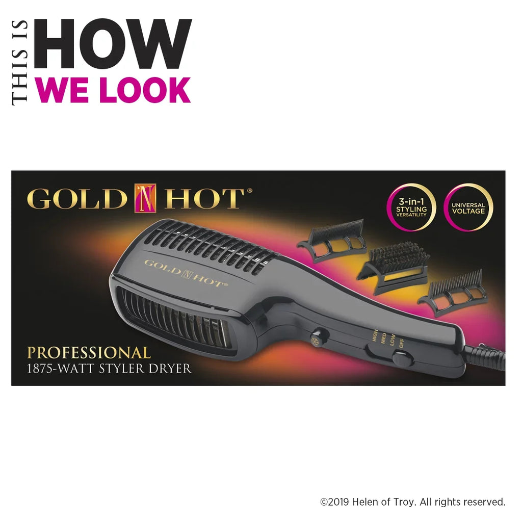 Professional N Gold 1875-Watt Hot Hair Dryer Styler