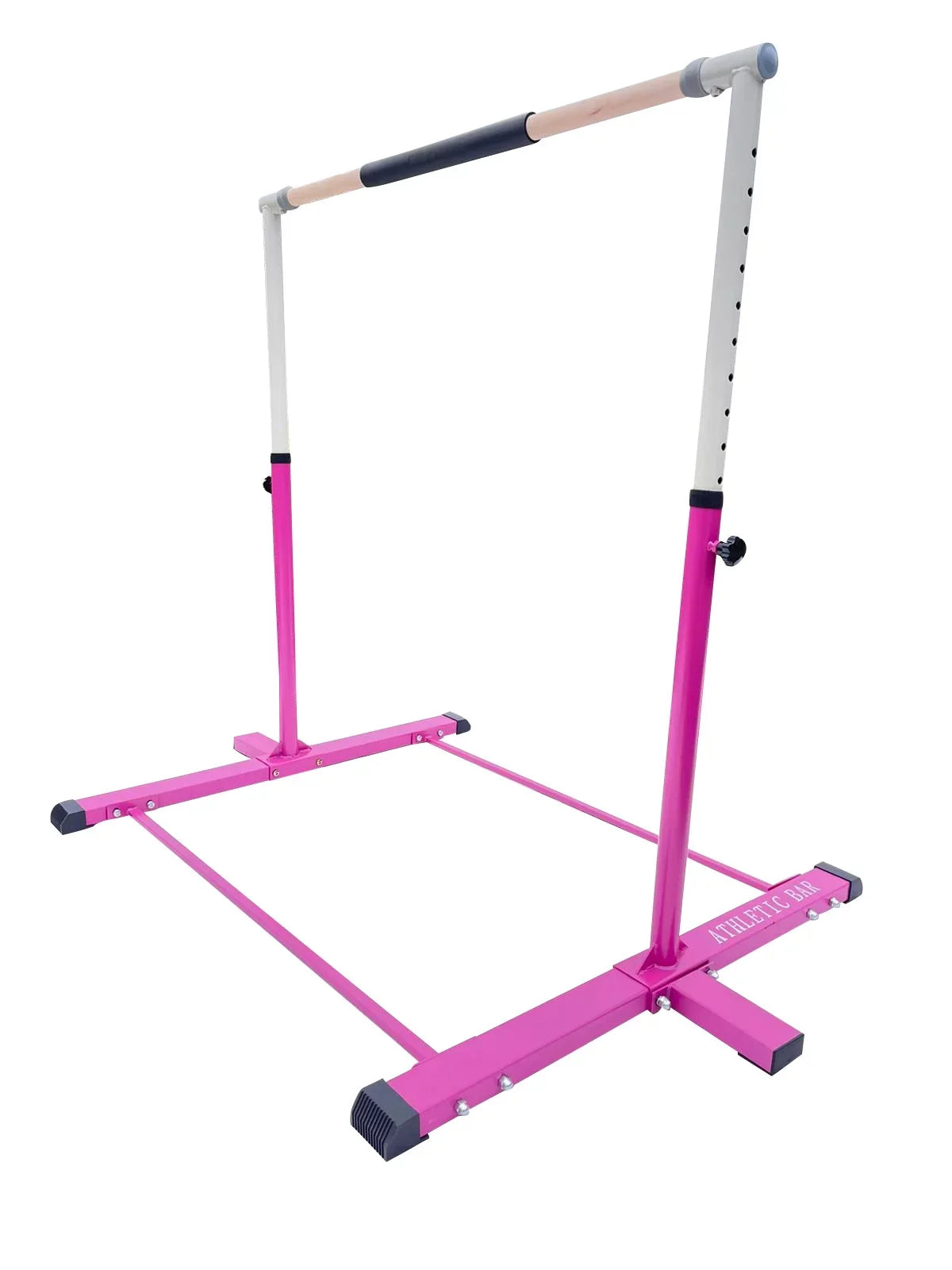 Height Kids Bar Gymnastic Cushioned Handrail, Athletic Adjustable to Gymnastics Training Pink Gymnasts Horizontal FT Kip Bar, for 6’x4’ Bar Gymnastics Mat 5 3 Expandable Bar with for Junior Bar and