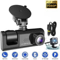 Kepeak Lens Car Video Dash HD Cam Front/Rear/Inside Dual G-Sensor Camera 1080P Recorder