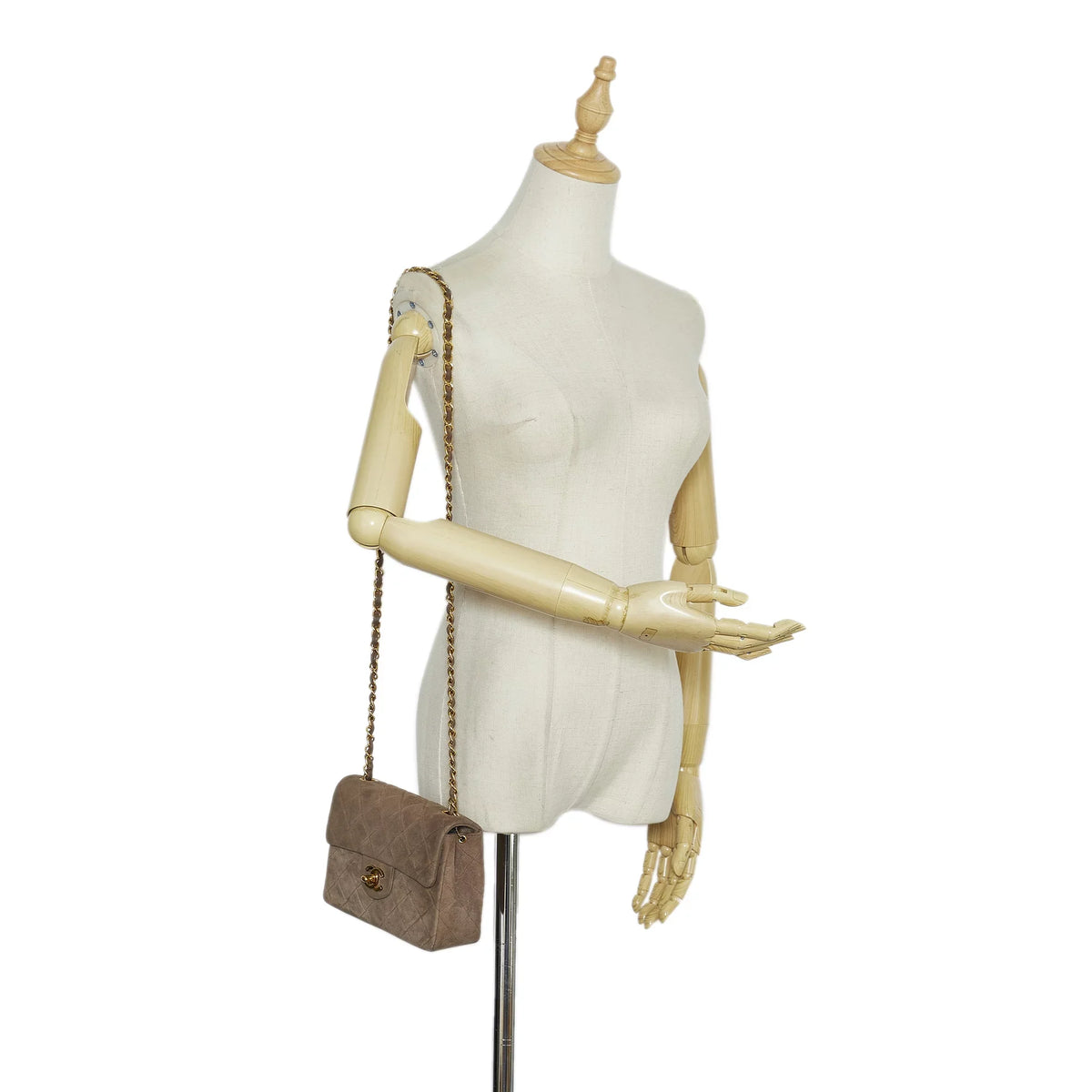 Brown Pre-Owned Suede Mini Flap Square Unisex Single Bag Authenticated Classic Crossbody Leather (Good)