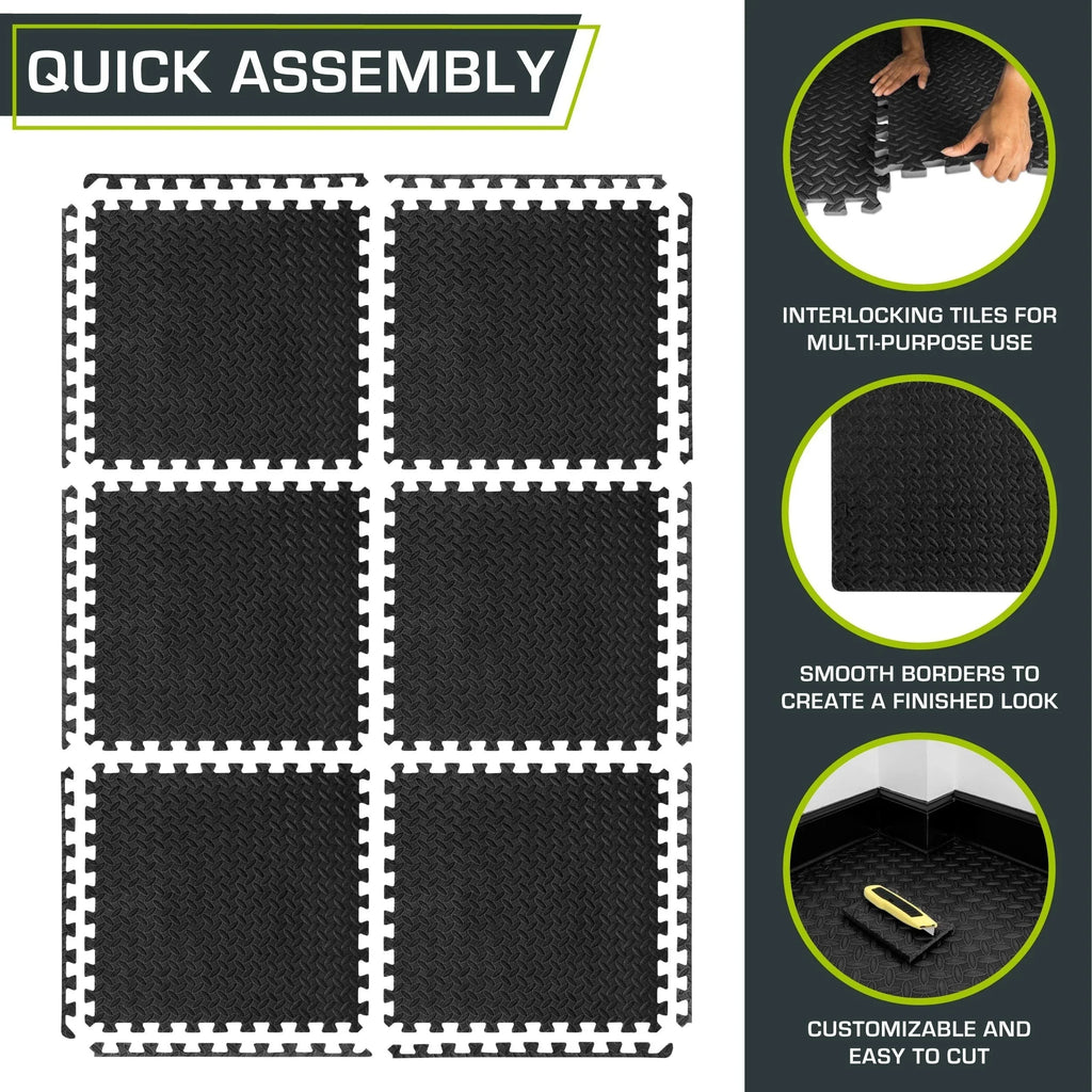 10pcs and for Ideal Home Mat - Eva & Mats Workouts, Floor Interlocking Gym Thick Durable Foam