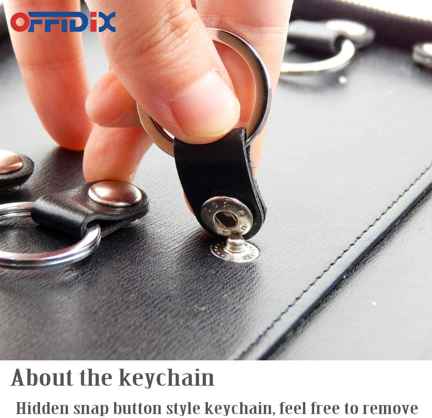 for Card Portable Organizer PU Business Key Key Sales,Hotel Portable Hooks Real Holder Padfolio Car OFFIDIX Case Estate Cabinet,8-Key Executives, Service Zippered Leather Menus