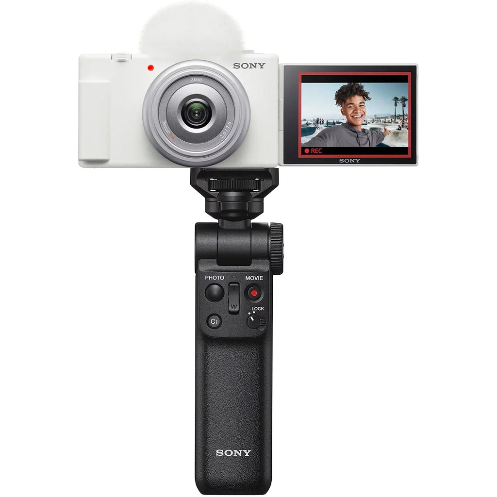 with White ZV-1F & Camera 4K Content Vloggers Vlog Creators Bundle ZV-1F/W 20.1MP for Video and