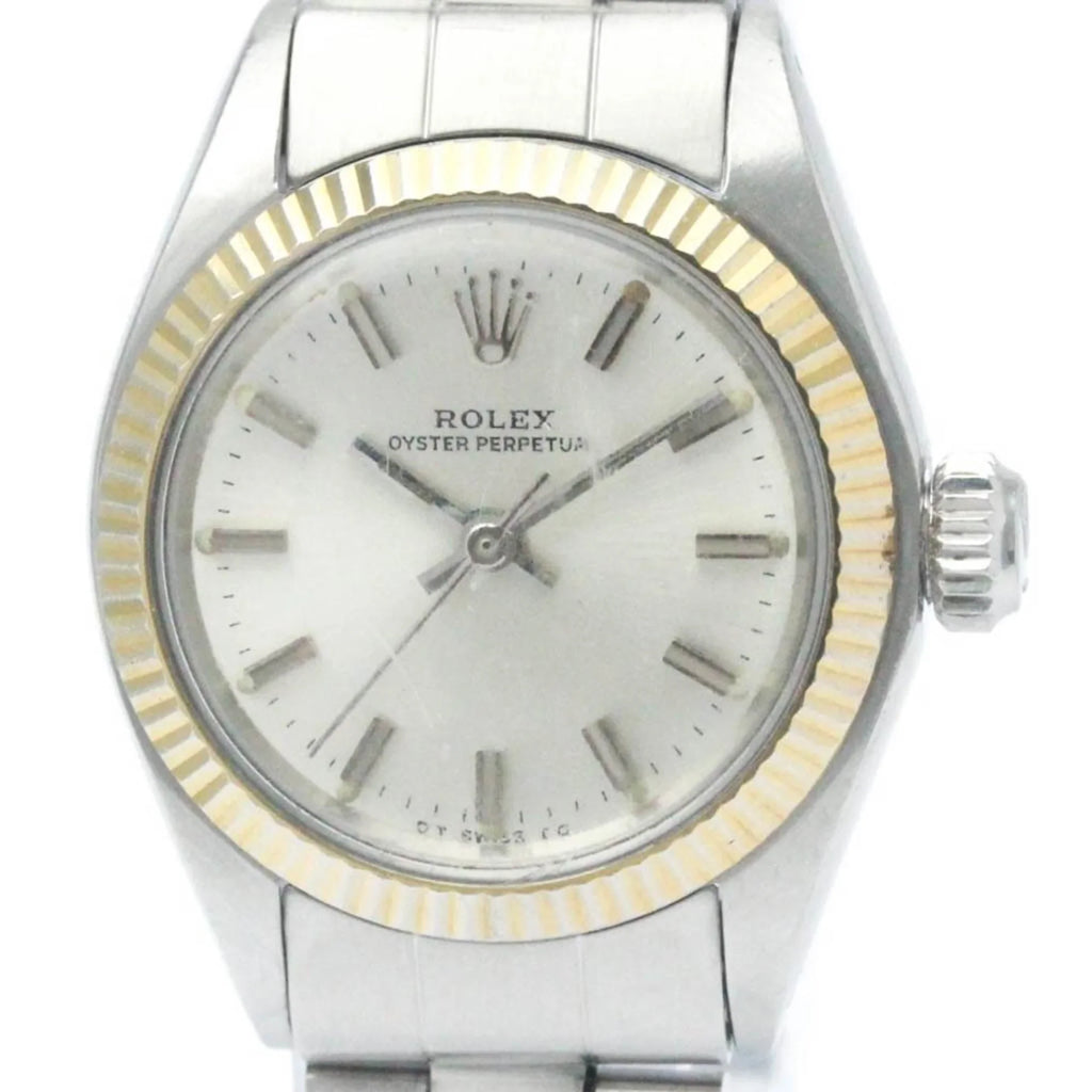 Gold Pre-Owned Vintage White BF565449 Steel Oyster (Fair) Watch Ladies Perpetual 6719