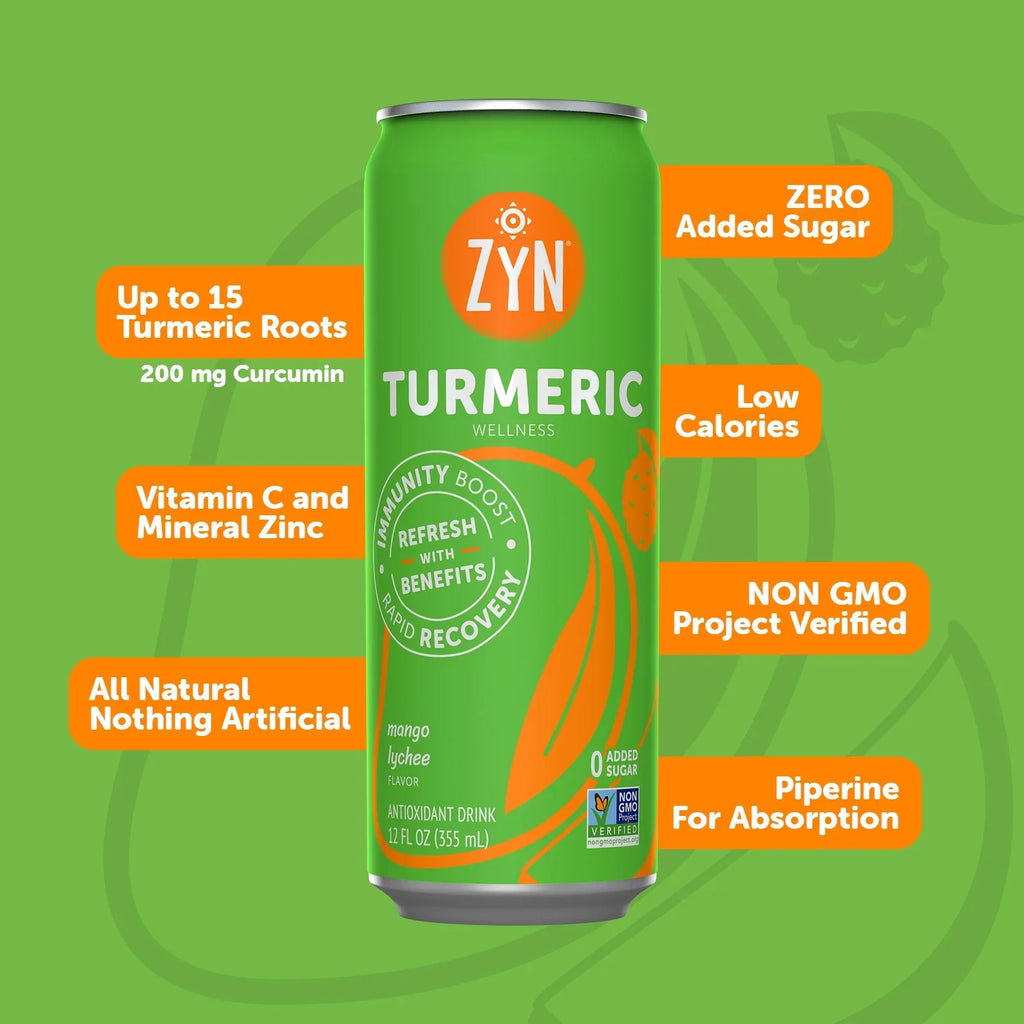 Wellness - Turmeric (6 Mango ZYN pack) & Lychee Immunity Drinks Recovery