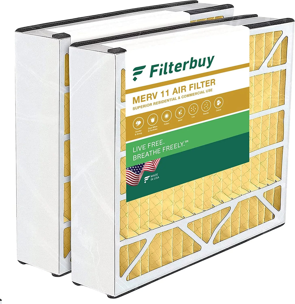 Trion (2-Pack) AC 255649-105 Air Air for Filterbuy Furnace Filters 16x25x5 Pleated MERV Bear 11 HVAC