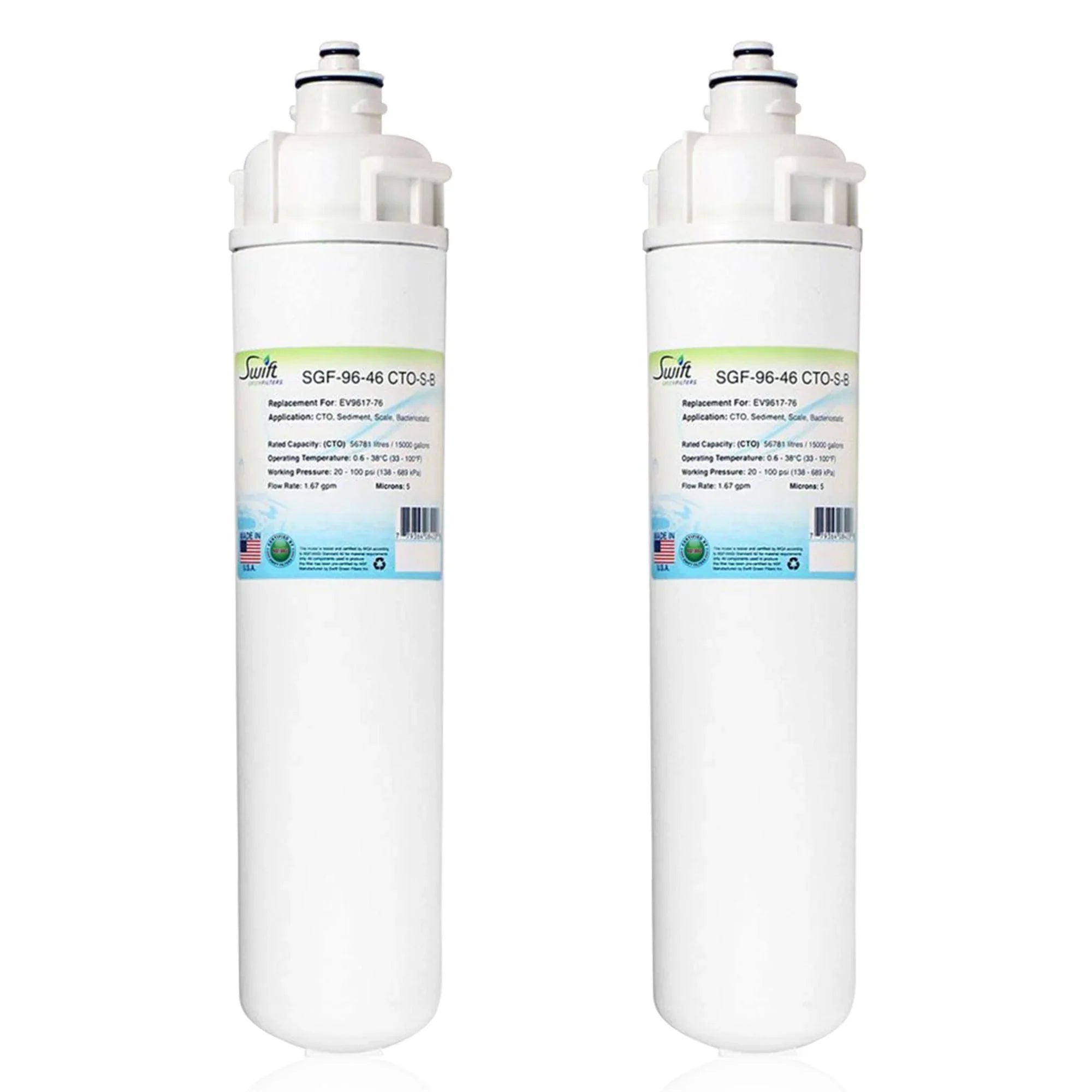 Filter Made in EV9617-76, Commercial Compatible CTO-S-B 2) (Pack for Swift of USA liquid Green Filters SGF-96-46