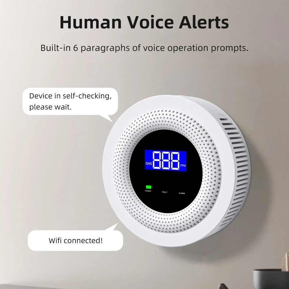 Alarm Concentration Power Tuya Decible with Leakage Alarm Voice Live Detection High APP Supplys Remote USB Prompt Wifi Display Device Gases