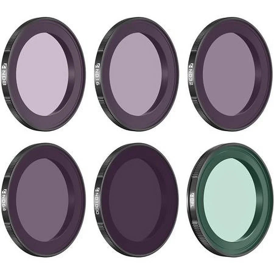 for DJI CPL Action Camera, 4 Kit ND 6-Pack All + Filter Lens Osmo Day
