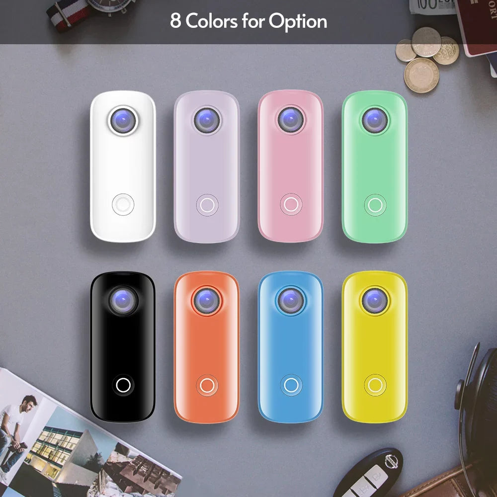 SJCAM in Rechrageable with Battery Action Waterproof Sharing Video 30fps APP Camera Lanyard Body Camera Clip Digital WiFi C100 Waterproof Connection 30M Back Magnetic Built 2K Mini Case