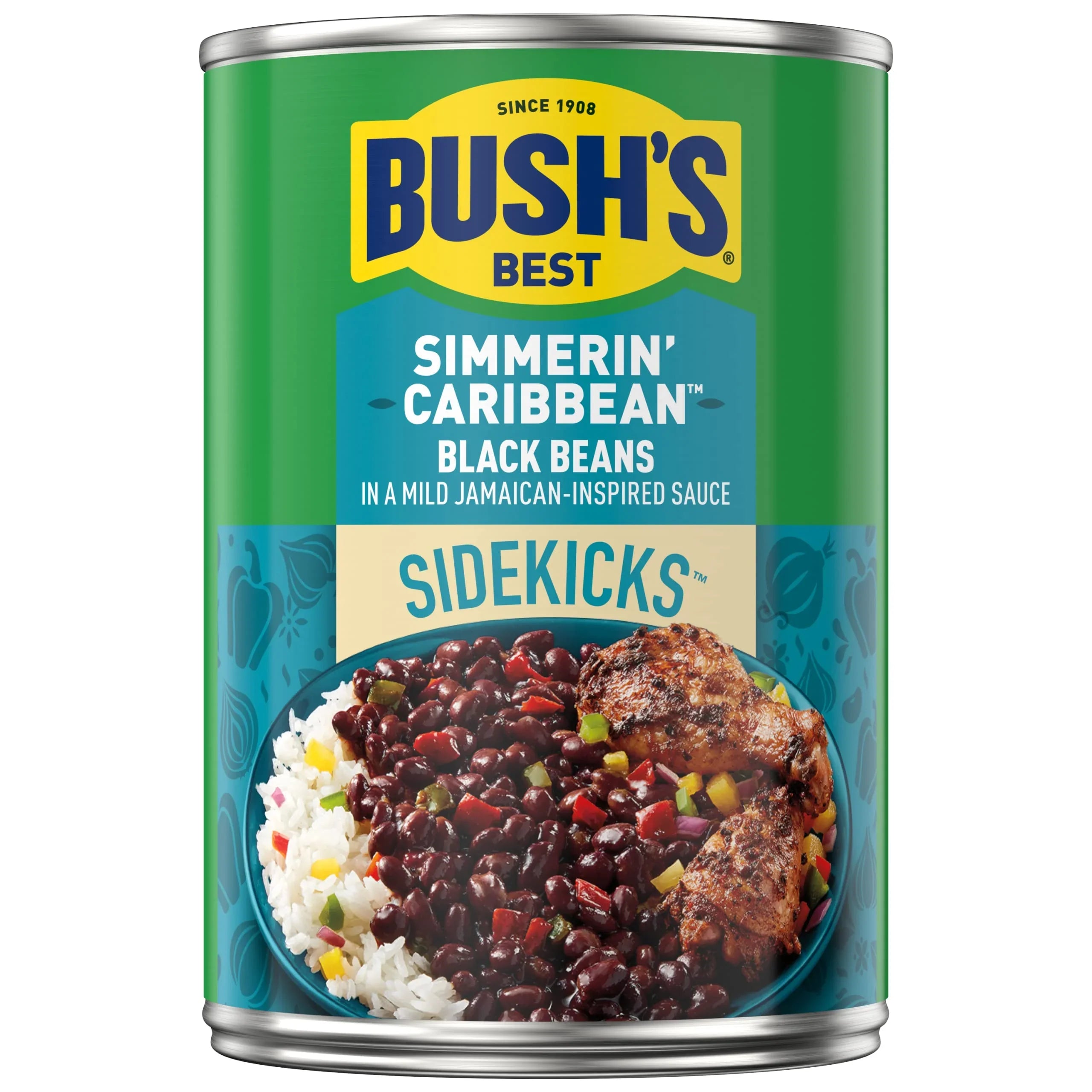 Bush,S 15.2 12) Oz Of Canned Simmerin, Caribbean (Pack Source Low Plant Gluten Protein Best Beans Free, Black Sidekicks, And Fat, Fiber, Based Of