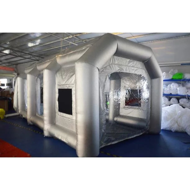 INTBUYING Cabin 2 with 19.6*9.8*8.2ft Spray Inflatable Portable Booth Tent Blowers Car Paint Painting External
