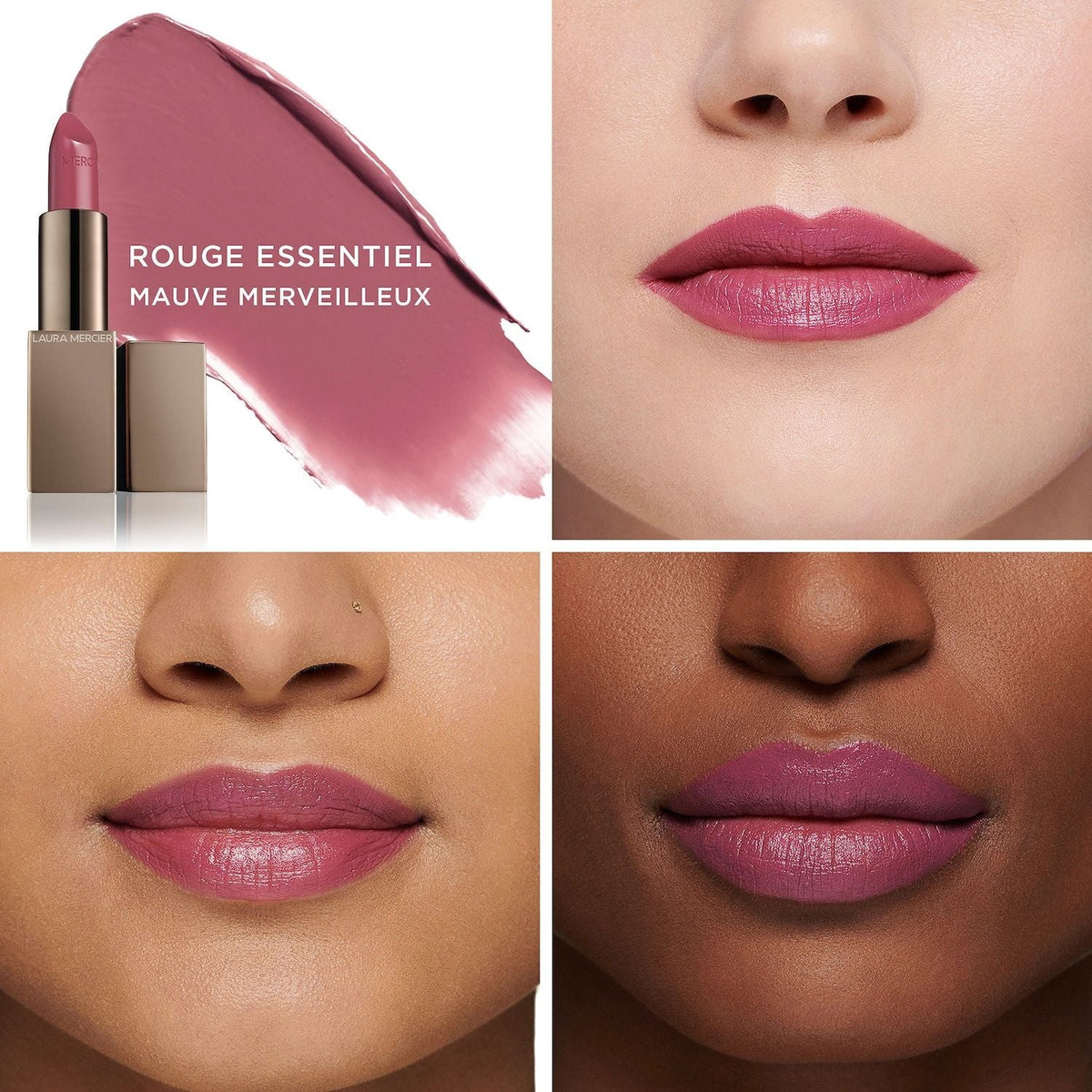 '- Mercier Lipstick Laura Essentiel Rouge Cream Merveilleux mauve Mauve - Silky
