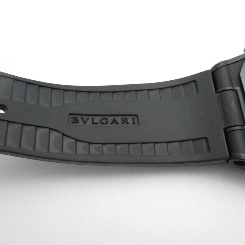 Black DG42SMCCH watch Magnesium (Good) Watch Pre-Owned belt Chrono BVLGARI Mechanical Wrist Rubber Watch Diagono Automatic Wrist DG42SMCCH mag