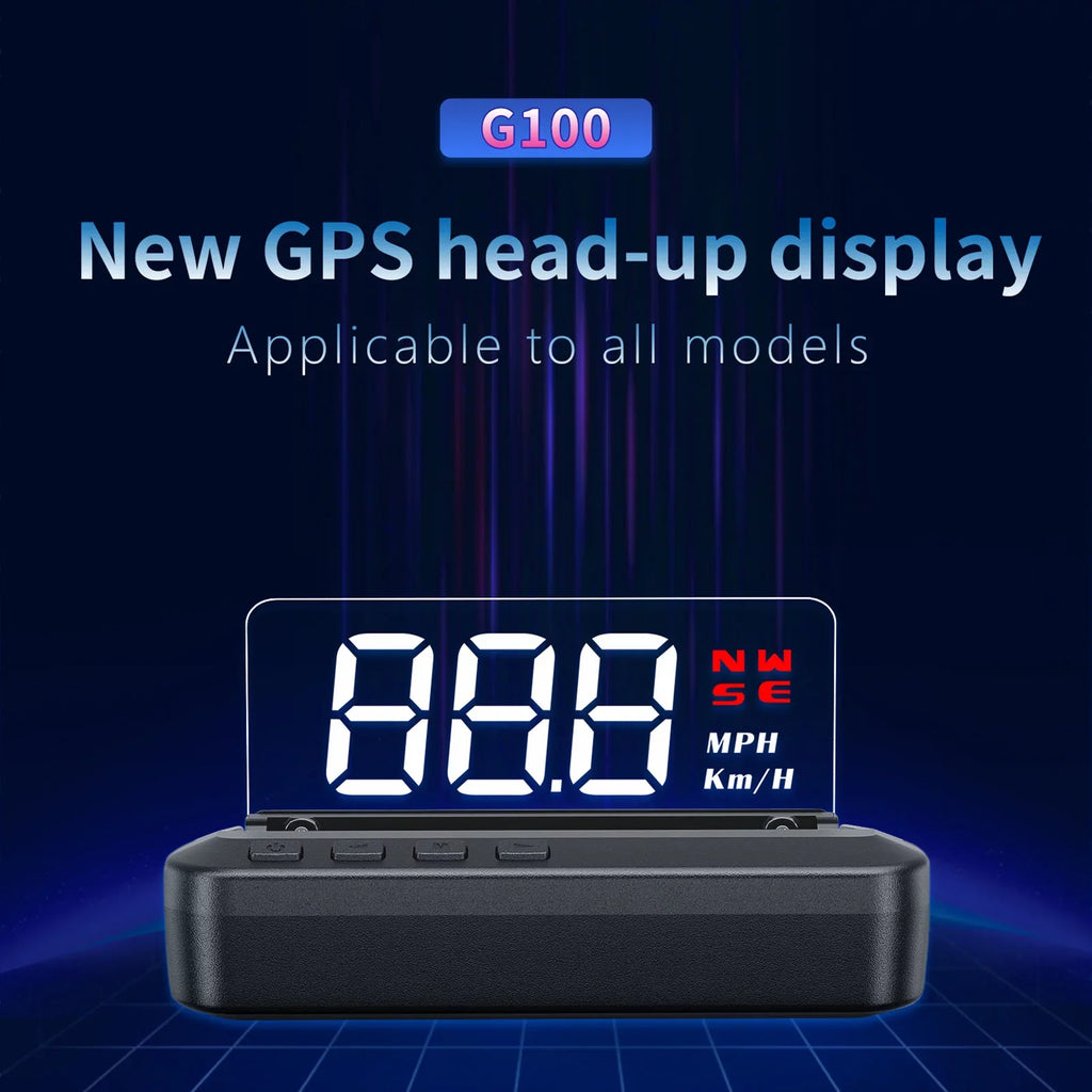 Display Speedometer, Alarm Driving Head-Up System Screen Dual Display, and - Alarm, Car Fatigue with (HUD) GPS Digital Dual Overspeed