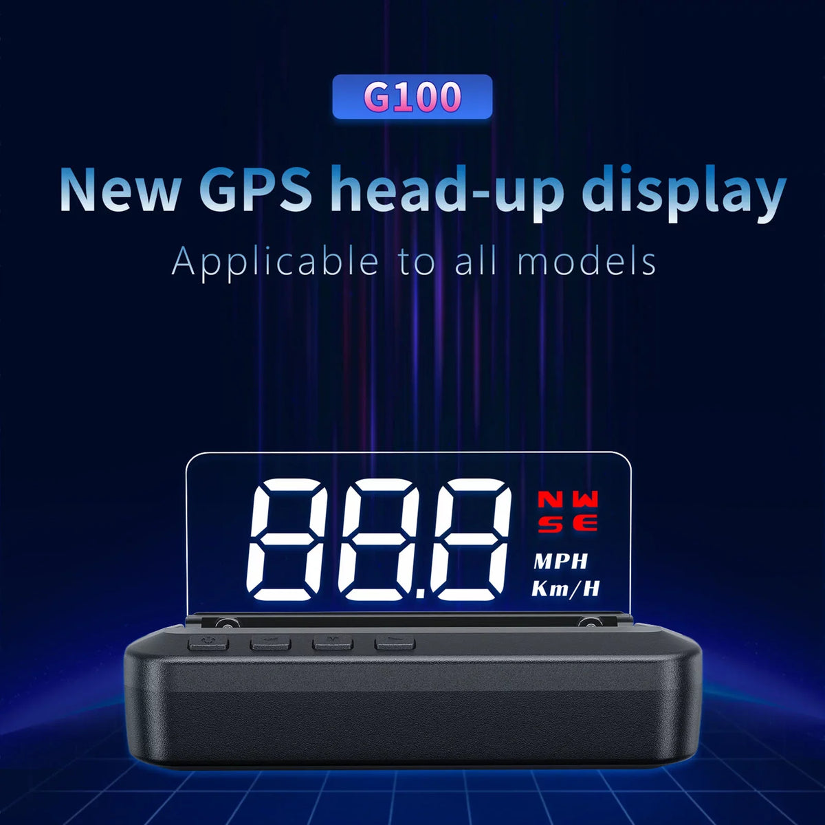 Display Speedometer, Alarm Driving Head-Up System Screen Dual Display, and - Alarm, Car Fatigue with (HUD) GPS Digital Dual Overspeed