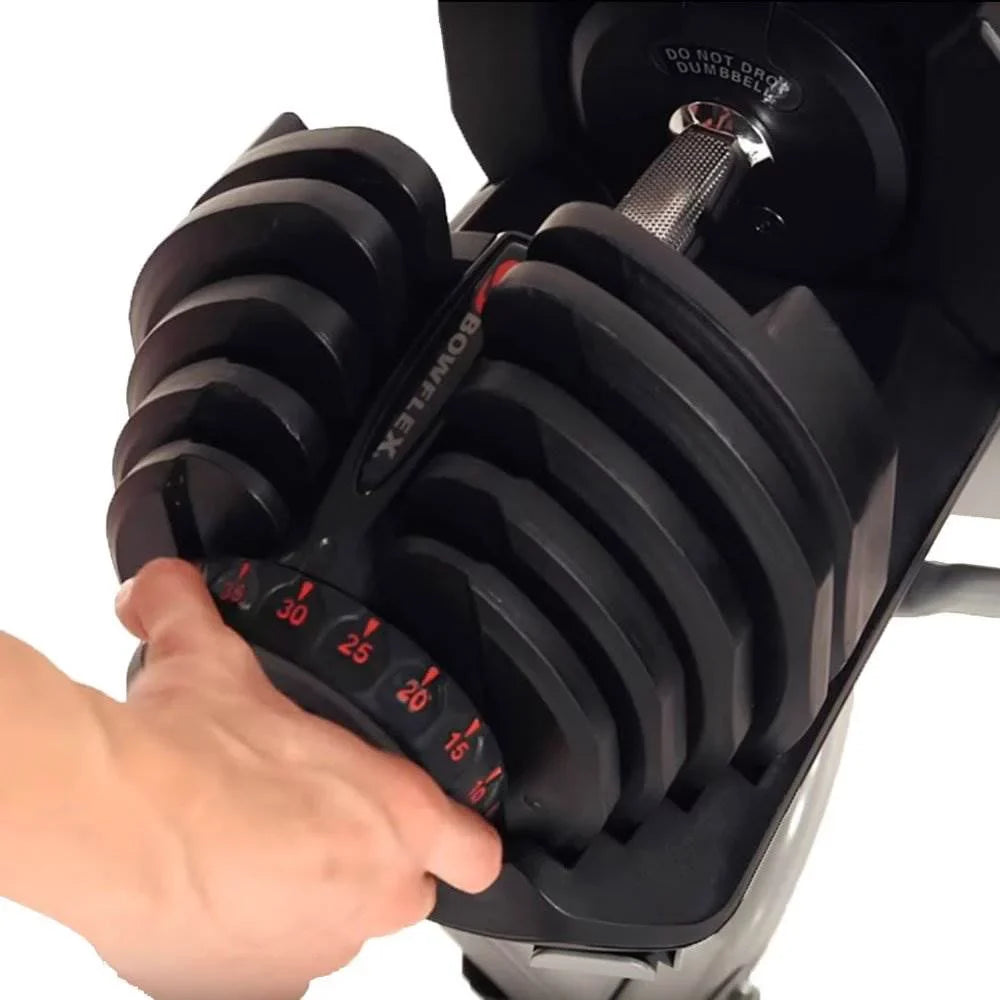 Adjustable w/ Workout Pack) SelectTech (3 Dumbbell (Single) Weight Bowflex 1090
