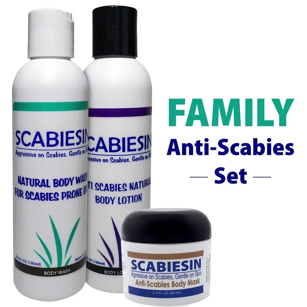 Anti Itching Scabi and Mite Pcs. to Kit, Home Scabies Products Set Kill Skin Stop Scabiesin: 3 Treatment Help