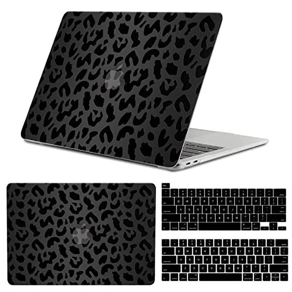 2017 (A2338 pro 13 and MacBook Protectors,Laptop GABraden Print） M1 inch Keyboard 2018 Touch with Pack 2016 Leopard Shell（Black Hard Compatible /A2159/A2251/A2289/A1989/A1706)with 2 2019 Case,2020 ID