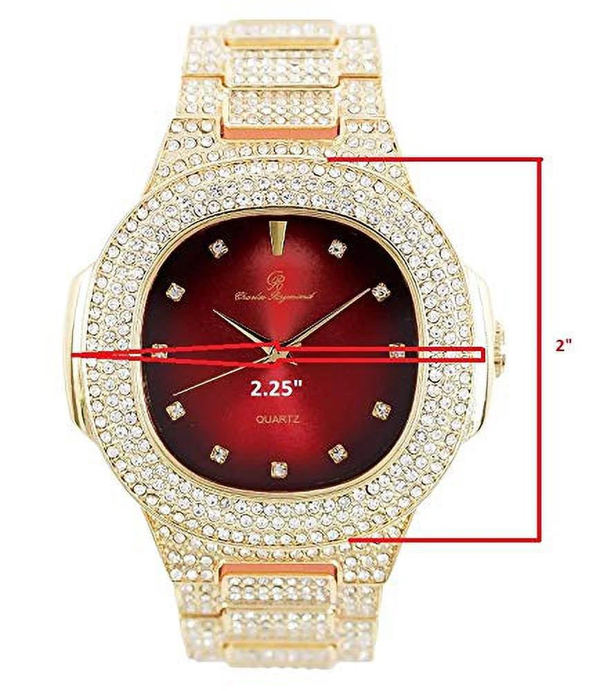 Hip and Power The His&Hers Watch On Bling'ed Dance ST10325/ST10364 and (Gld Red) to Couples - King Floor Out Flaunt Queen Perfect for Set Hop Off Blood