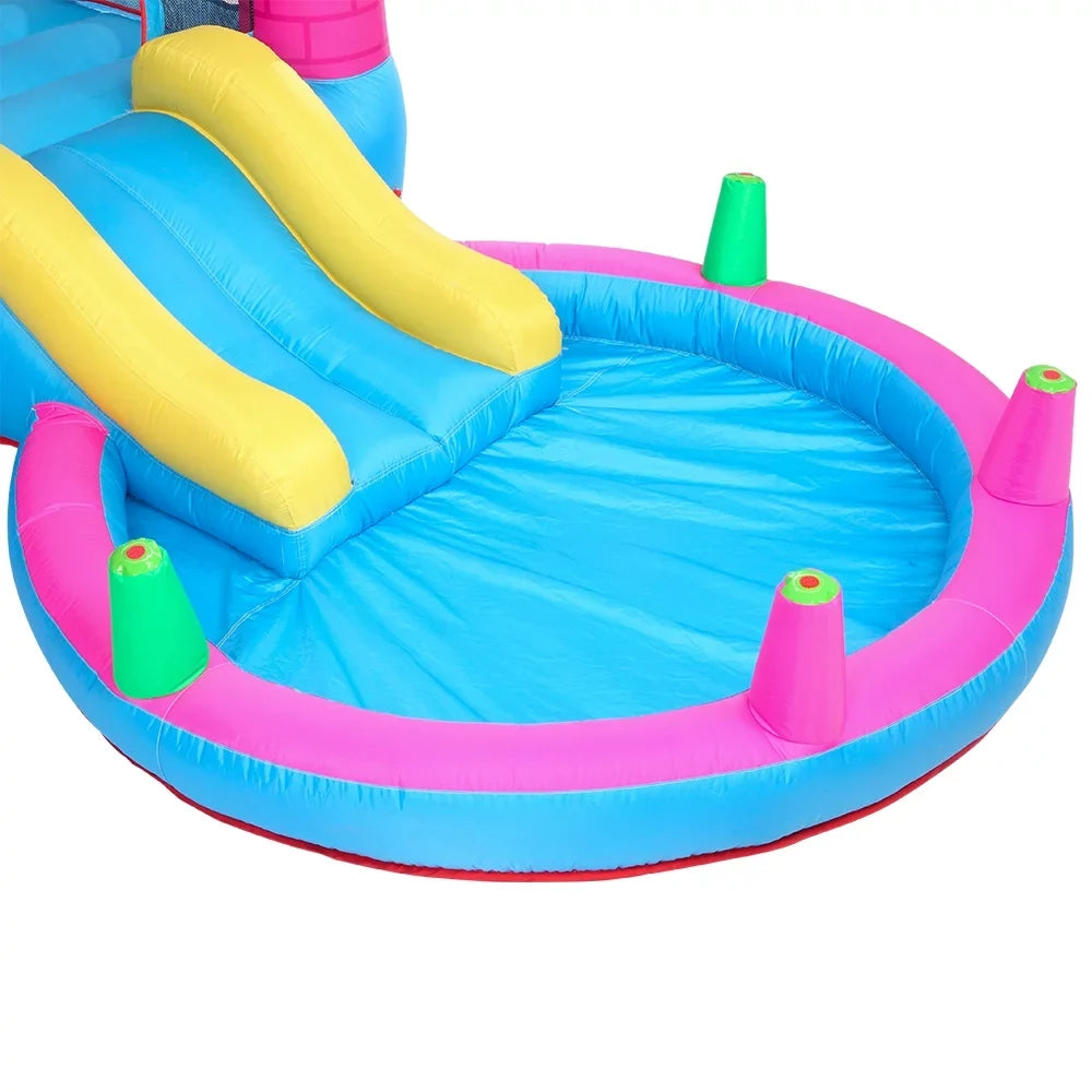 Bounce SalonMore House & Inflatable Slide liquid Splash,Multi-color Tank with Blower,Pool &
