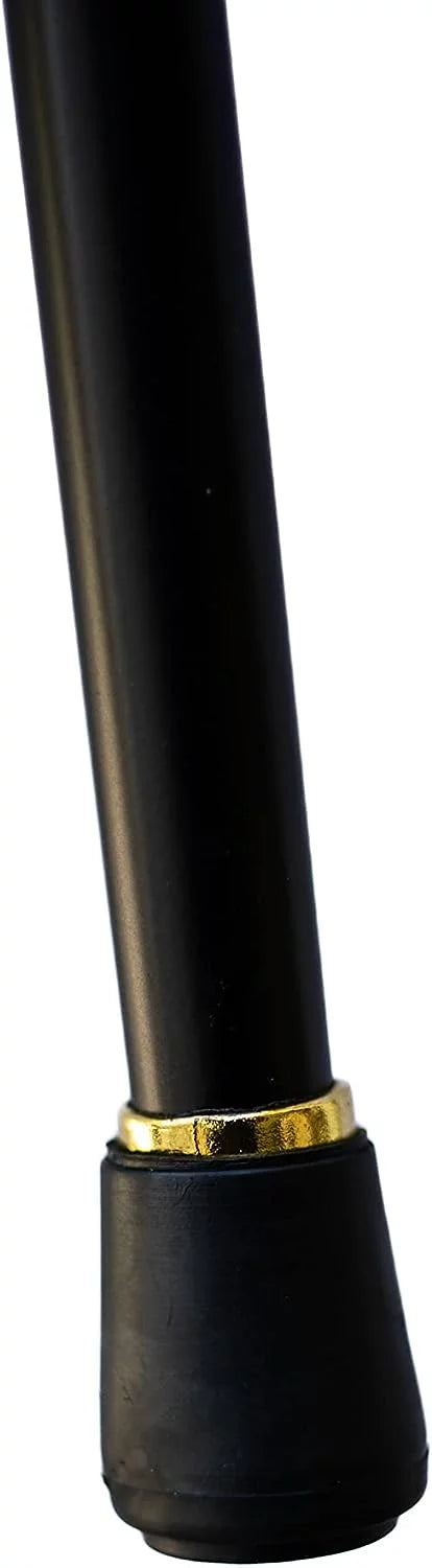 2 Walking Alloy Logo of Square at Cane Piece Top On & Handle, Dividable The Tip Embossed Metal Masonic with 37" 2-Tone Shaped Cane Handle, Compass Base Ball Rubber High Shaft,