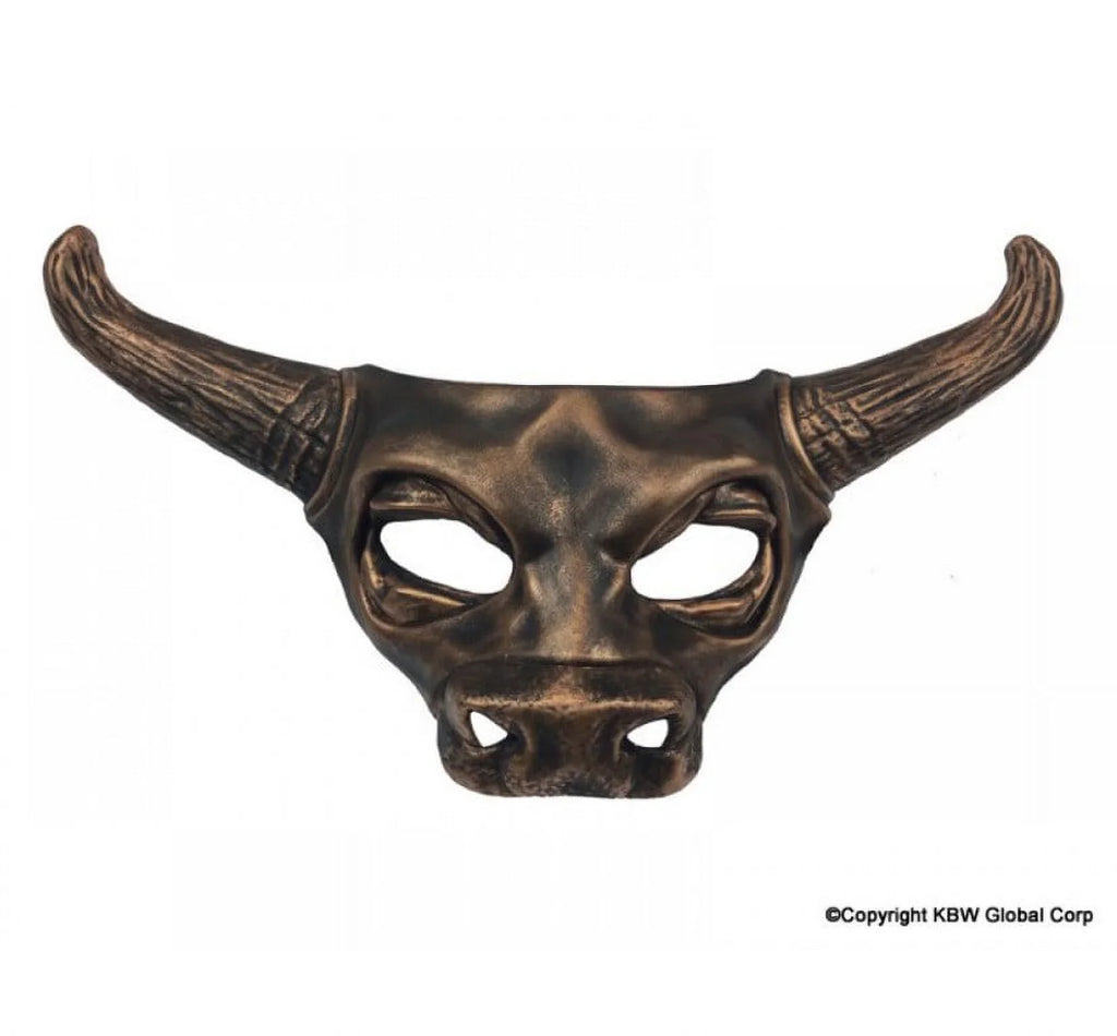 Half – Mythology Teen Accessory - Adult Mask Bronze - Greek Bull Costume -