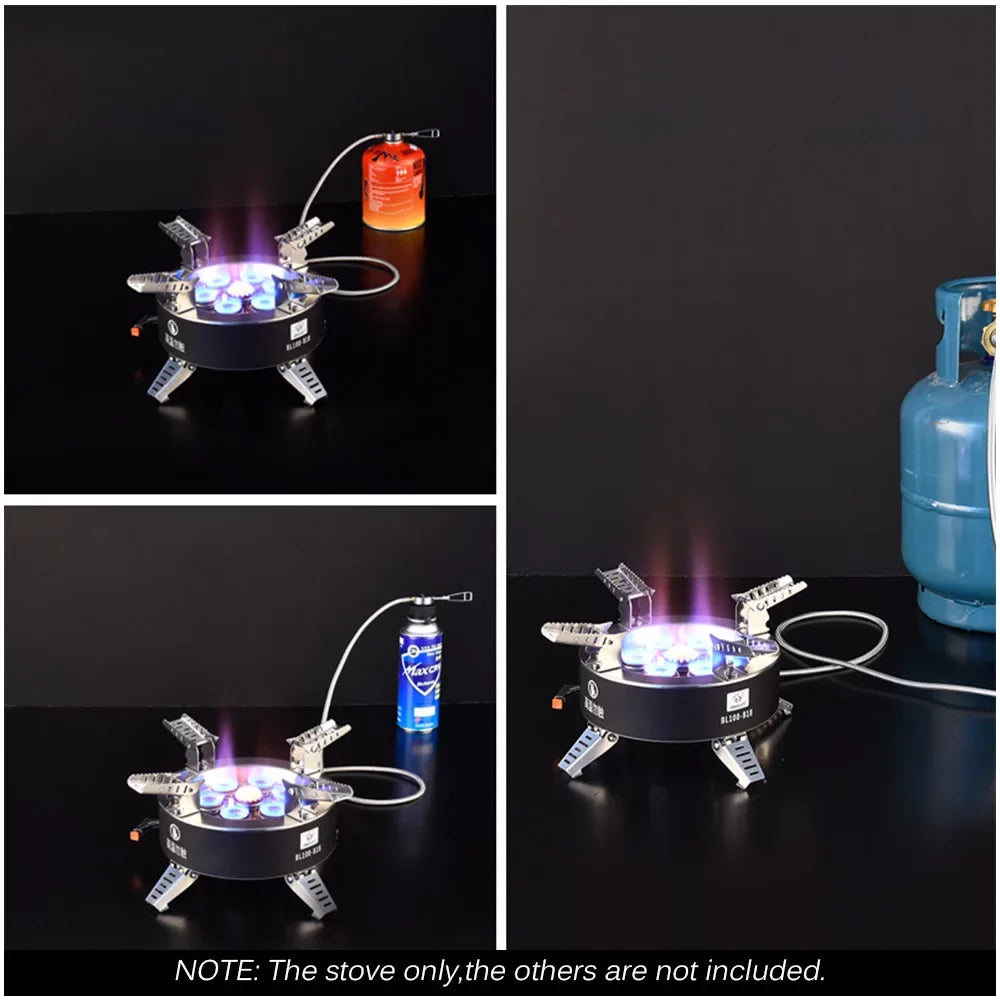Windproof Ignition with Fishing For Stove 18000W Backpacking Gas BULIN Seven-core Traveling Hiking Foldable Stove Camping High-power Stove Piezo