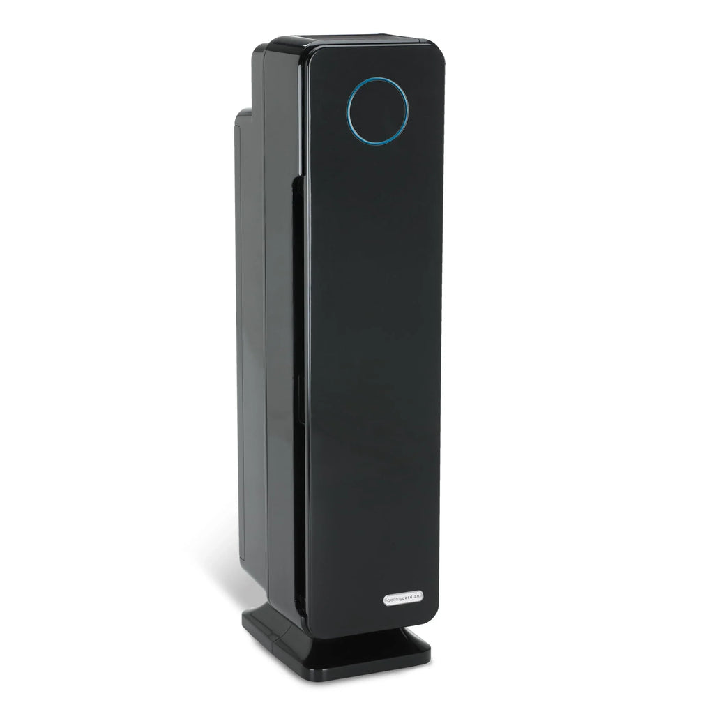 Germs, Allergens, for Mold, Purifier Inch, HEPA Black, Dust, Rooms, GermGuardian AC5350B Home, Helps 28 UV-C Smoke, Reduce Filter, Light Air Large H13 Removes Pollen, Odors,