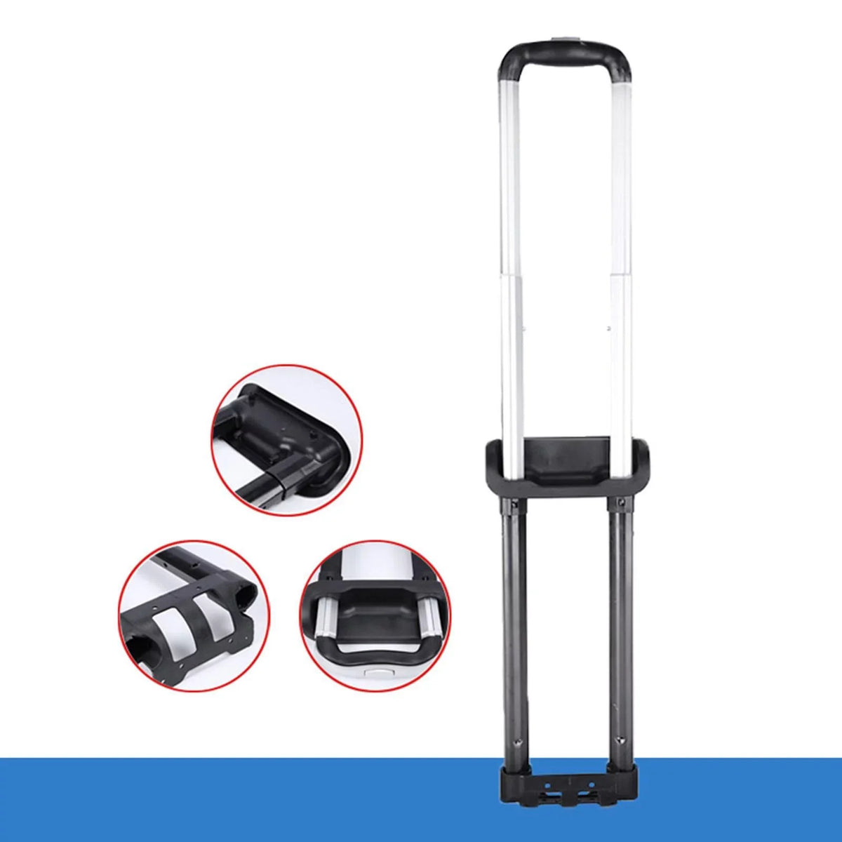 Parts Handle, Telescoping adjustable Three Black for , Trolley Ice Rod, Sections Speaker Suitcase Luggage Replacement Bucket Cart Case Pull
