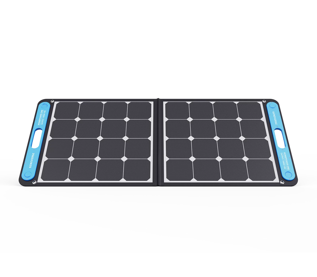 SolarPower Solar 100 Watts ports Portable GENEVERSE and Panel One USB-C built-in Monocrystalline USB-A with