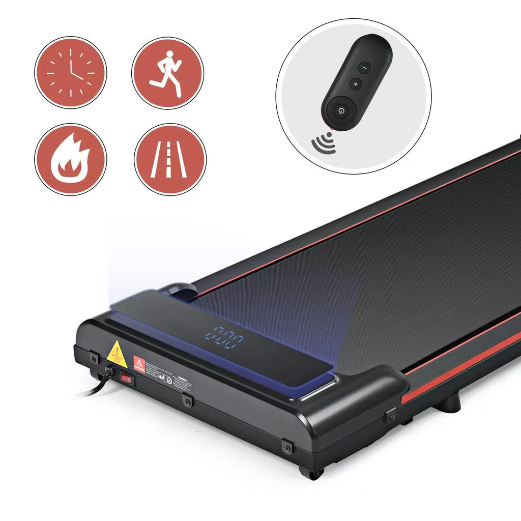 Home Jogging Walking Treadmill Red with Treadmill Walking Display, Portable Office, Small 2-IN-1 Seizeen Control, Under Desk Fitness Remote for LED 0.6-3.8MPH Pad, Speed, 300lbs, dimension Machine, &
