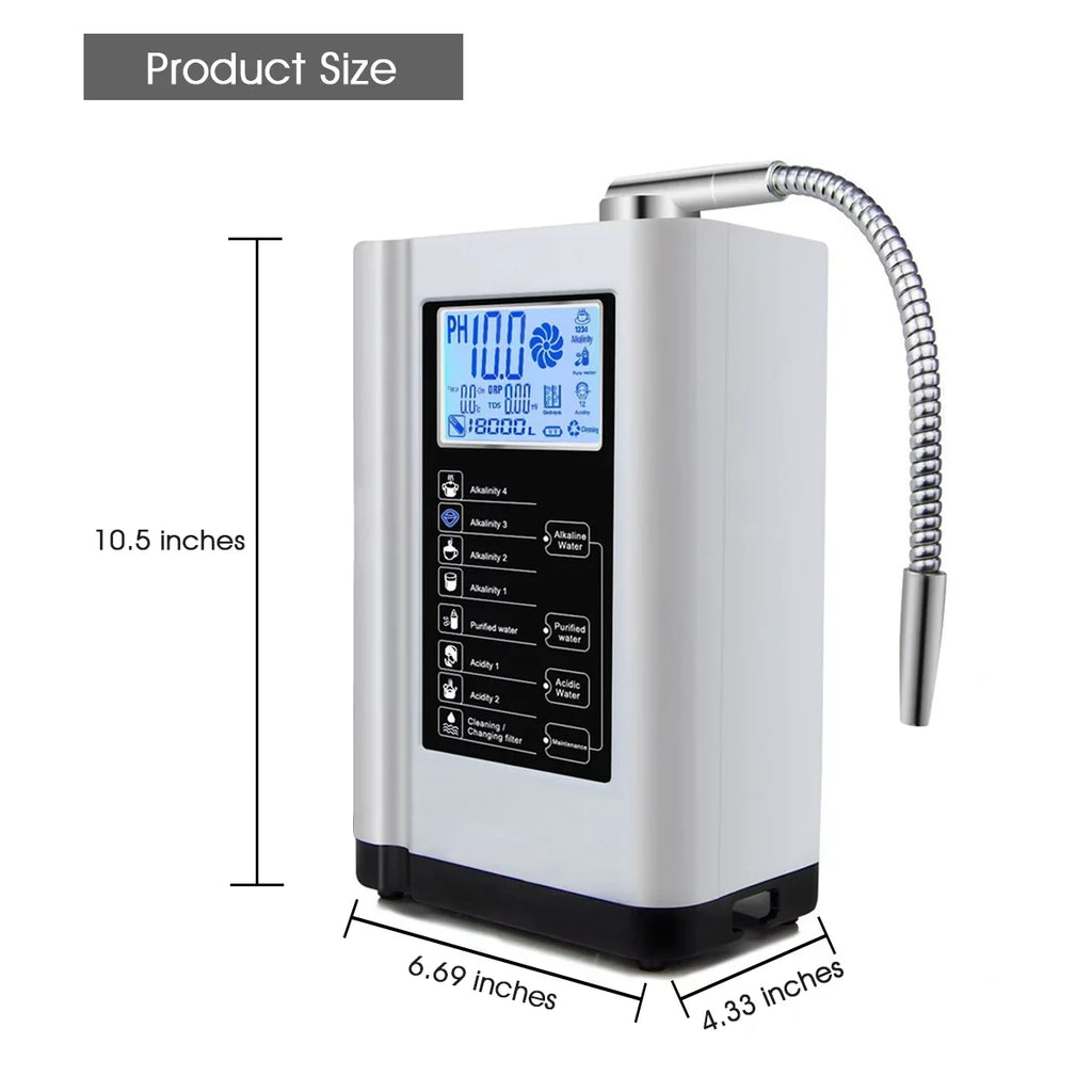 Auto-cleaning,Intelligent liquid PH White) up Voice liquid Settings, Machine per to Purifier ORP, Liters -500mV Alkaline filter,7 8000 liquid Ionizer, Machine, Alka Acid liquid 3.5-10.5