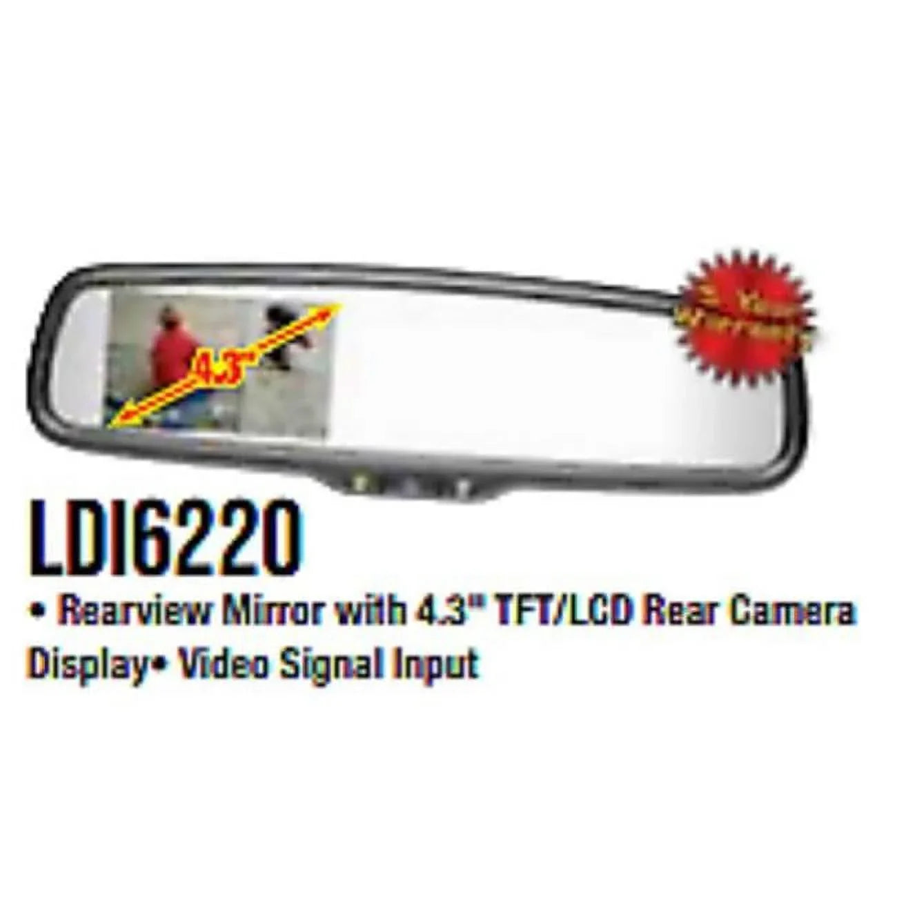 Rear Monitor RCD in. Mirror Camera Display LCD LDI 4.3