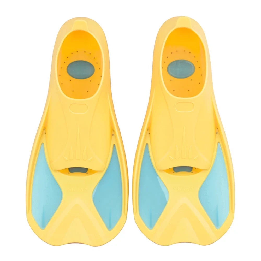 Short Flippers Training Fins for Swimming Snorkeling Swim Carevas