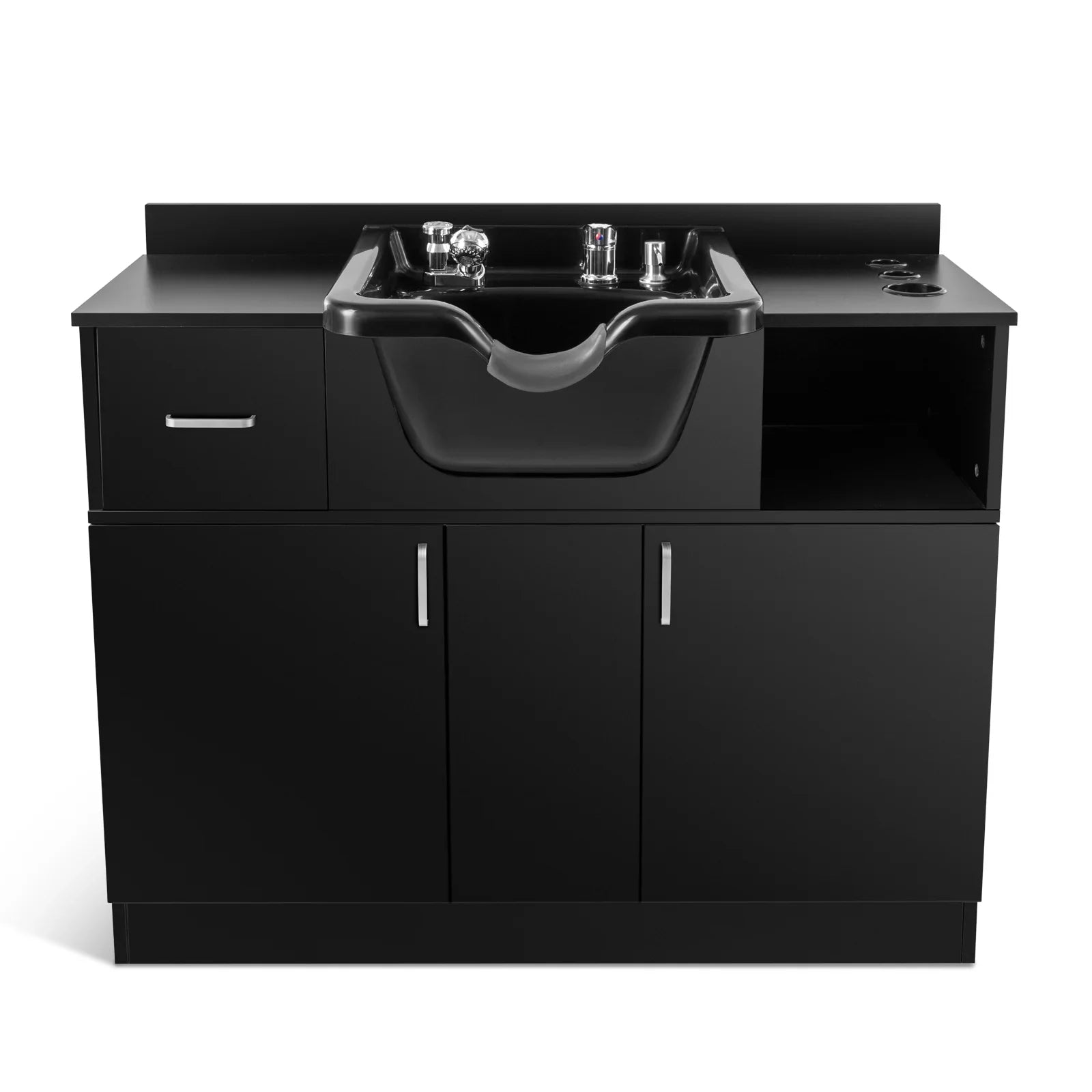 Beauty Backwash hand Hair Trap,Drawer(Black) USB,Hair with Salon Artist Station Sink Holes,P Shampoo Dryer