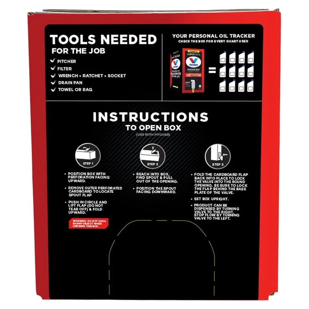 MaxLife Motor Garage Mileage Blend High QT 12 Synthetic 10W-30 Oil Valvoline Box