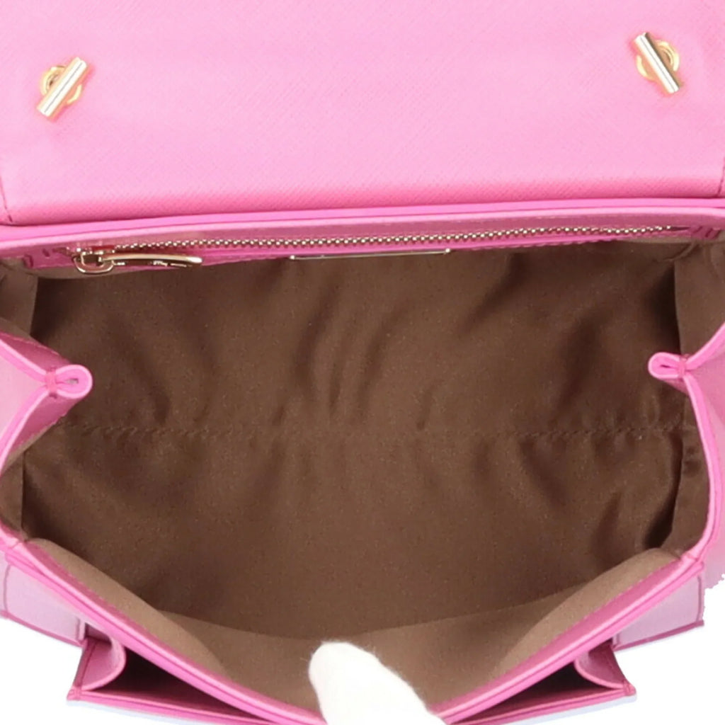 F570 Ladies Shoulder BRB10010000013177 2way Ribbon Pink Leather Bag Vara Salvatore Pre-Owned (Good) Ferragamo EZ-21