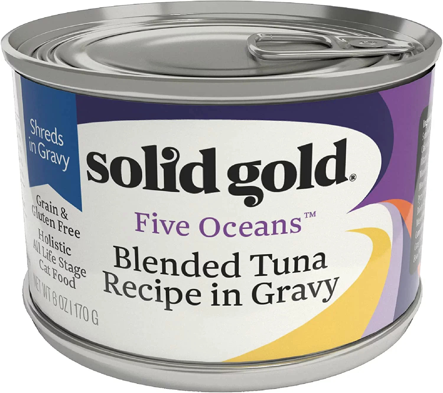 '- Vitamins, Gravy & with Superfood, Wet in - Grain Minerals Protein, 16ct/6oz Gluten Can Shreds Gravy - Solid Shreds Real Fish Amino Food Cats for Cat Gold - Tuna Canned with Acids Free &