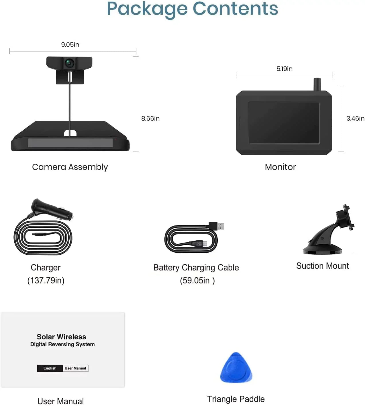 Pro Night View Most Solar Install Drilling Camera Vision DIY No Backup Rear Wiring Vehicle, Wireless Camera No with BOSCAM SunGo for Digital Wireless