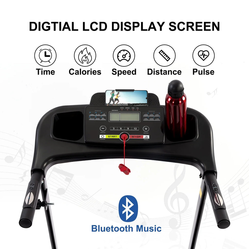 Fitness Compact with Electric Home Exercise Home FYC Walking Machine Treadmills Foldable for Incline, and Gym for Folding Jogging Bluetooth Portable Running Treadmills
